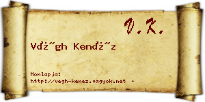 Végh Kenéz névjegykártya